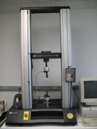 Instron Universal Tester  Instron Universal Tester 
Used to determine the break strength of paper products, linens (towels, washcloths, sheets, pillowcases) and plastic c